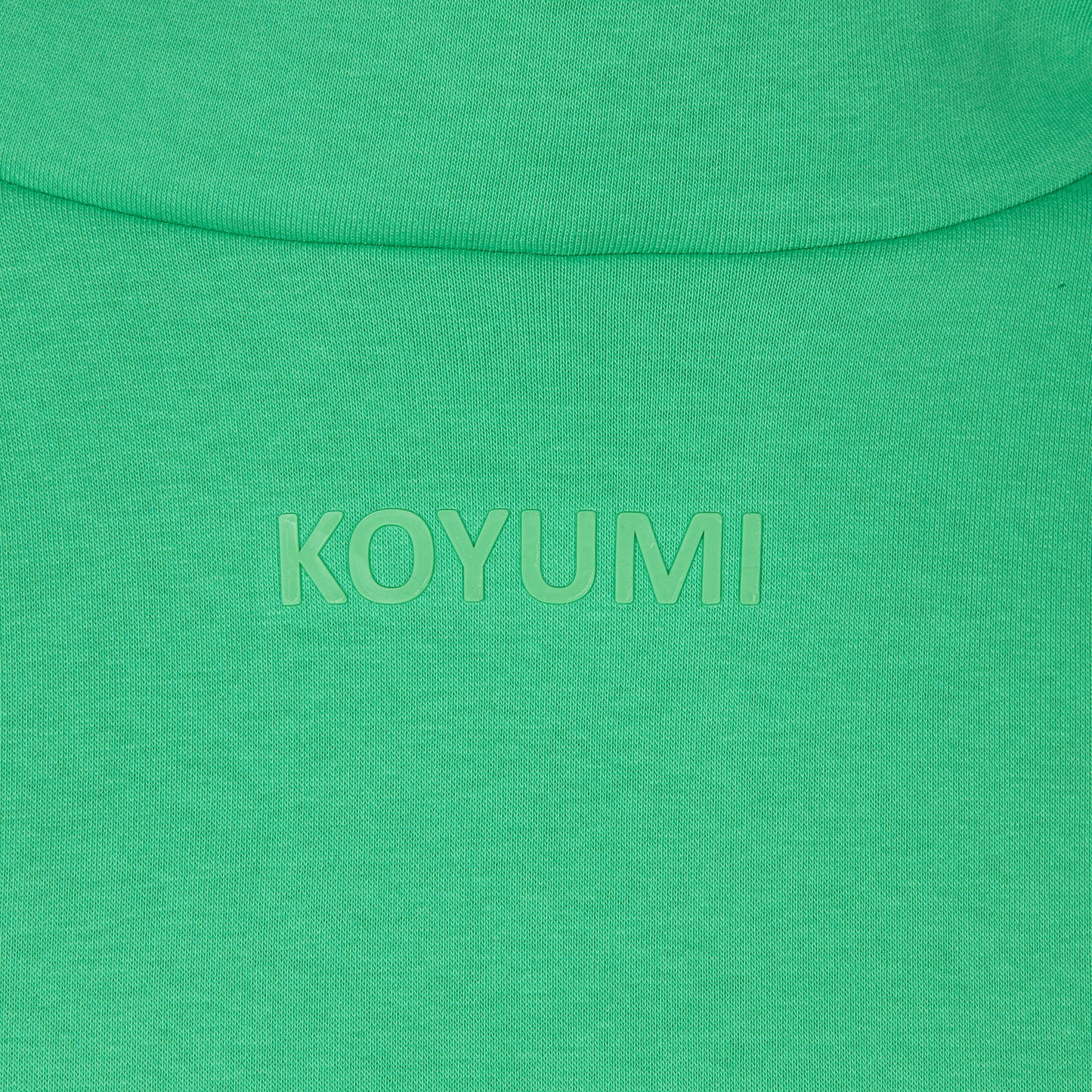 Hoher Kragen Oversize Hoodie - Green