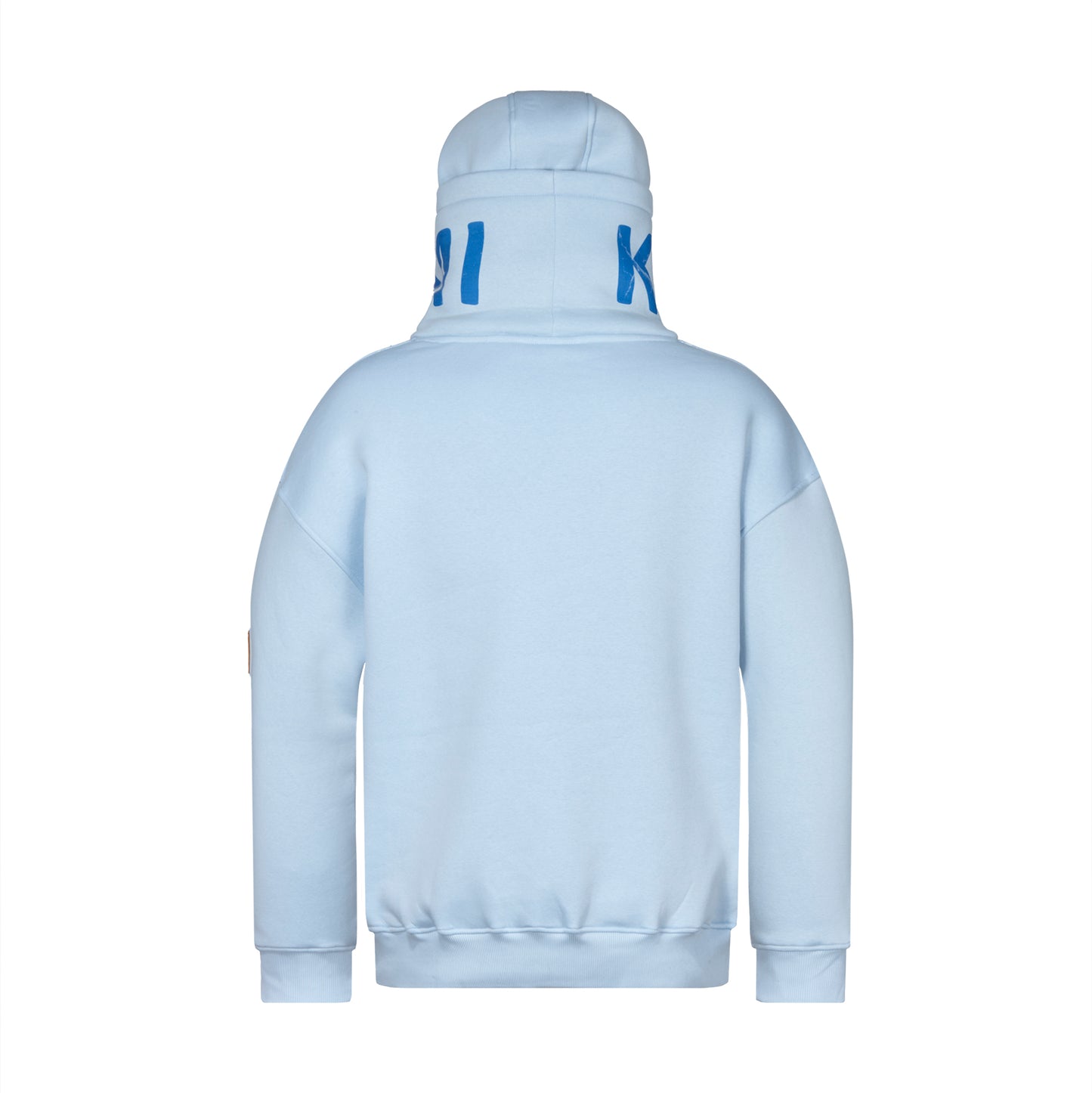 Hoher Kragen Oversize Hoodie - BABY BLAU