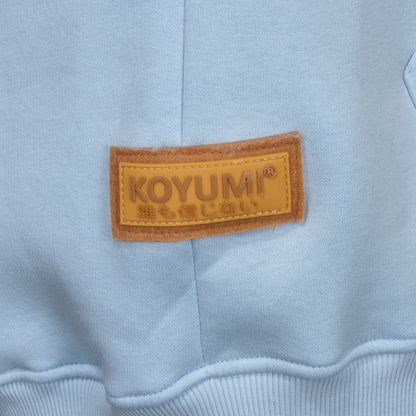 Hoher Kragen Oversize Hoodie - BABY BLAU