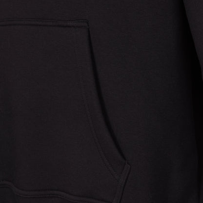 Hoher Kragen Oversize Hoodie - Schwarz