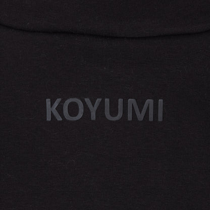 Hoher Kragen Oversize Hoodie - Schwarz