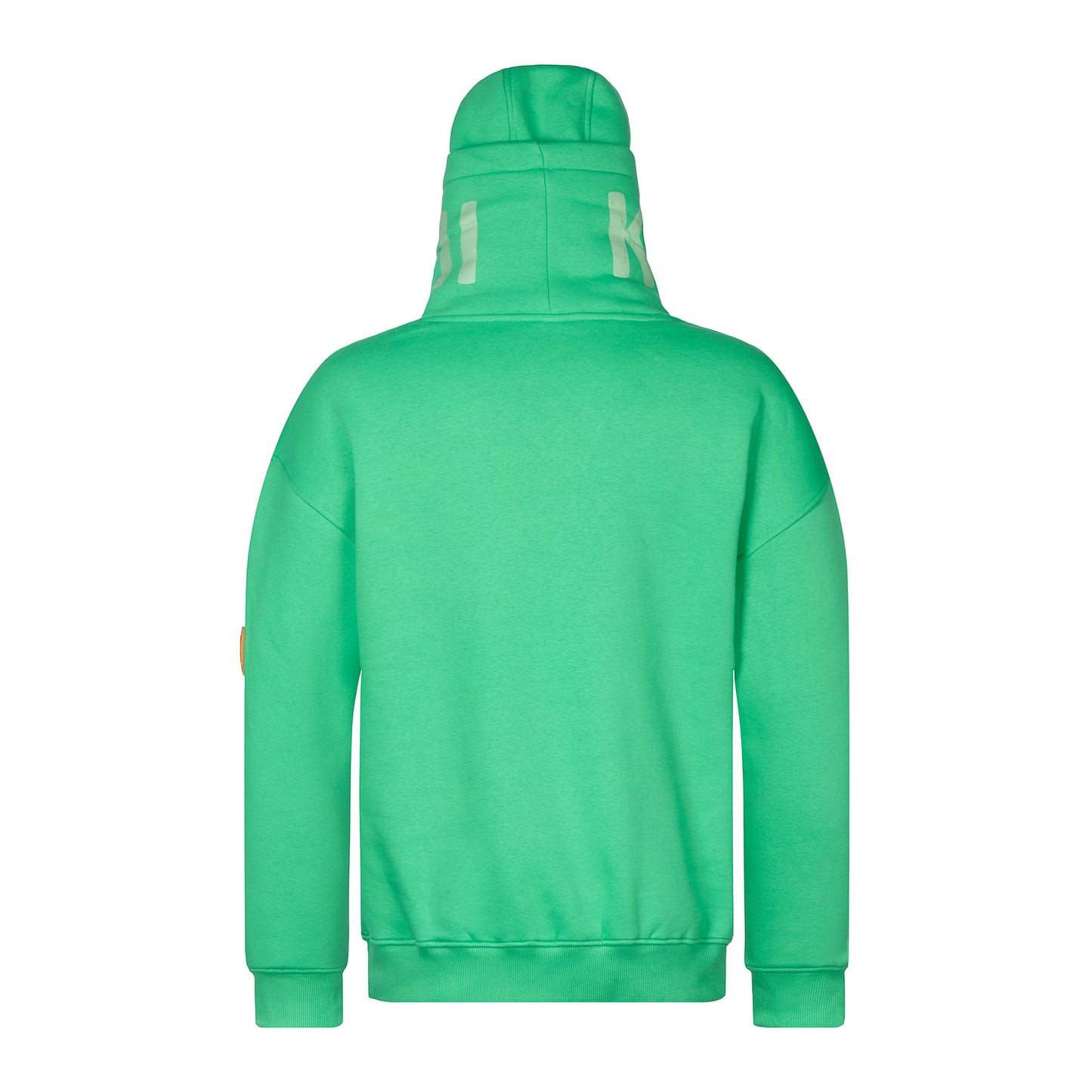 Hoher Kragen Oversize Hoodie - Green