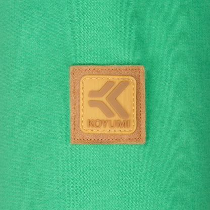 Hoher Kragen Oversize Hoodie - Green