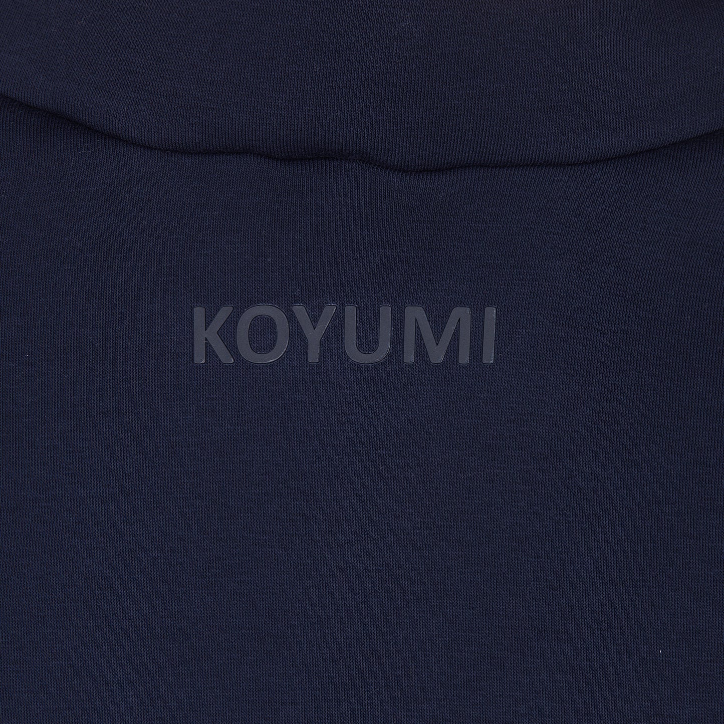 Hoher Kragen Oversize Hoodie - NAVY