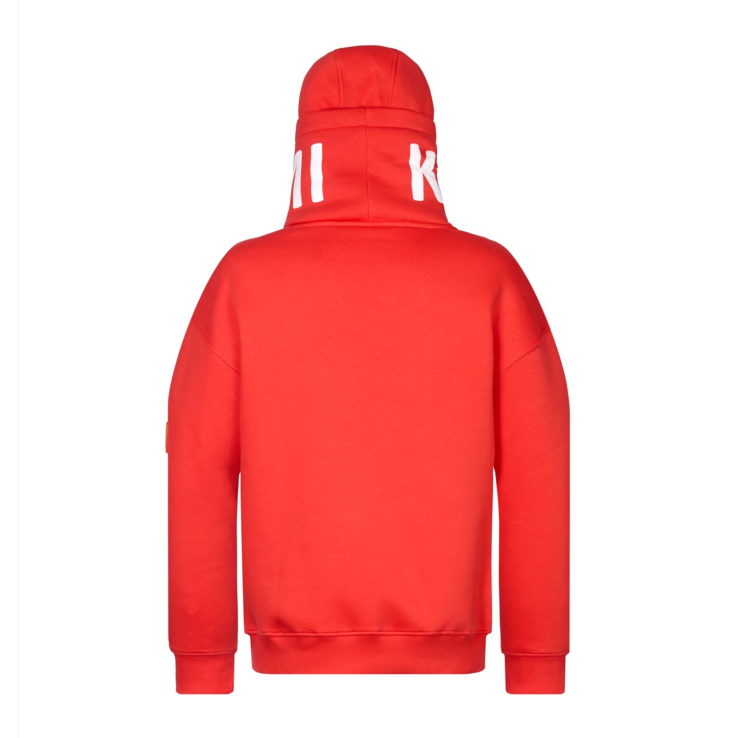 Hoher Kragen Oversize Hoodie - RED