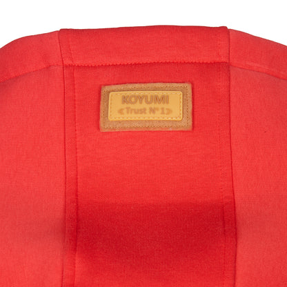 Hoher Kragen Oversize Hoodie - RED