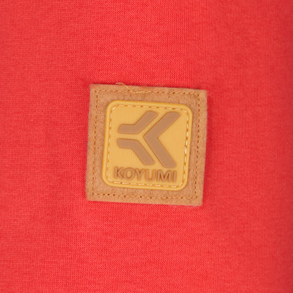 Hoher Kragen Oversize Hoodie - RED