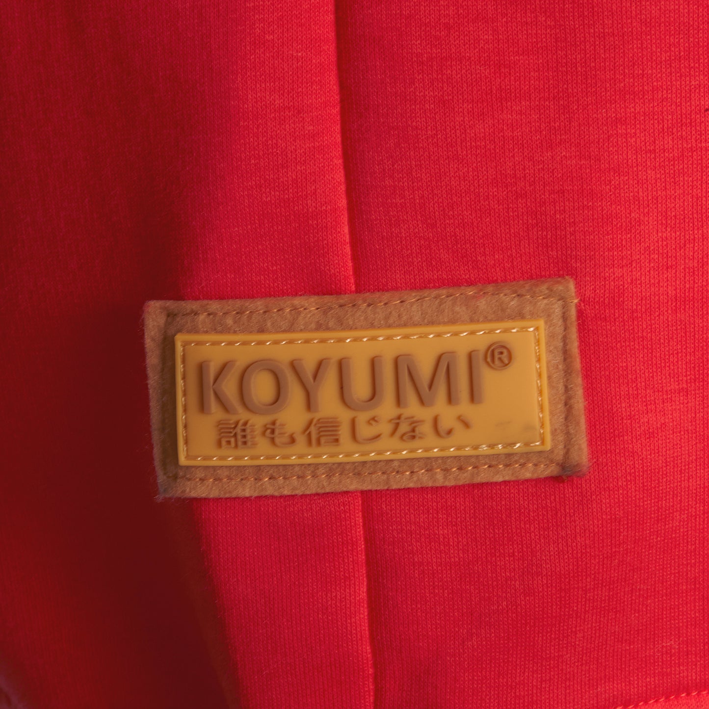 Hoher Kragen Oversize Hoodie - RED