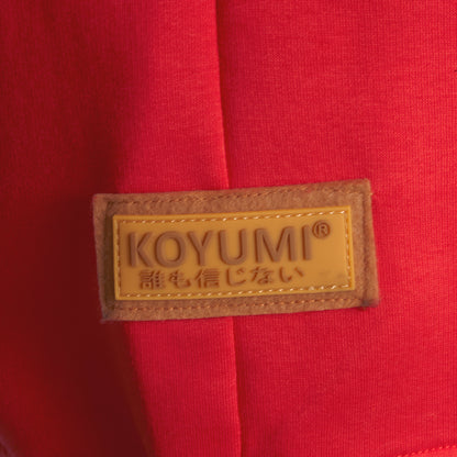 Hoher Kragen Oversize Hoodie - RED