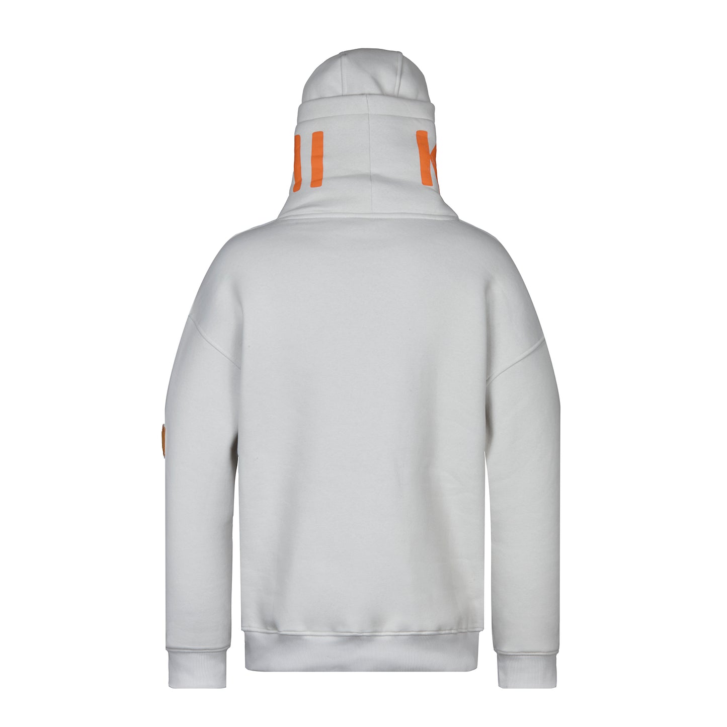 Hoher Kragen Oversize Hoodie - STONEGREY