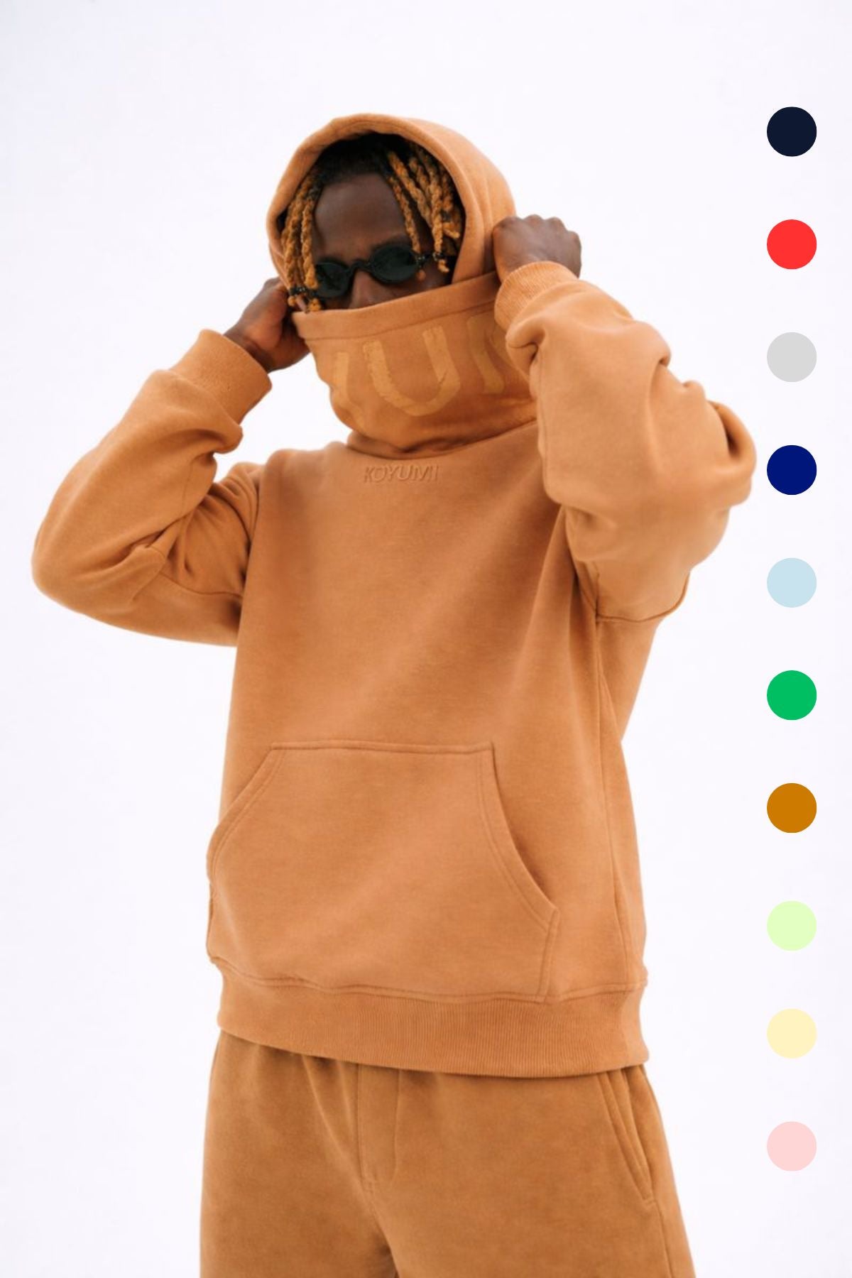 Hoher Kragen Oversize Hoodie
