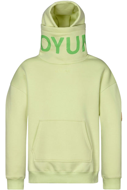 Hoher Kragen Oversize Hoodie - L.GREEN