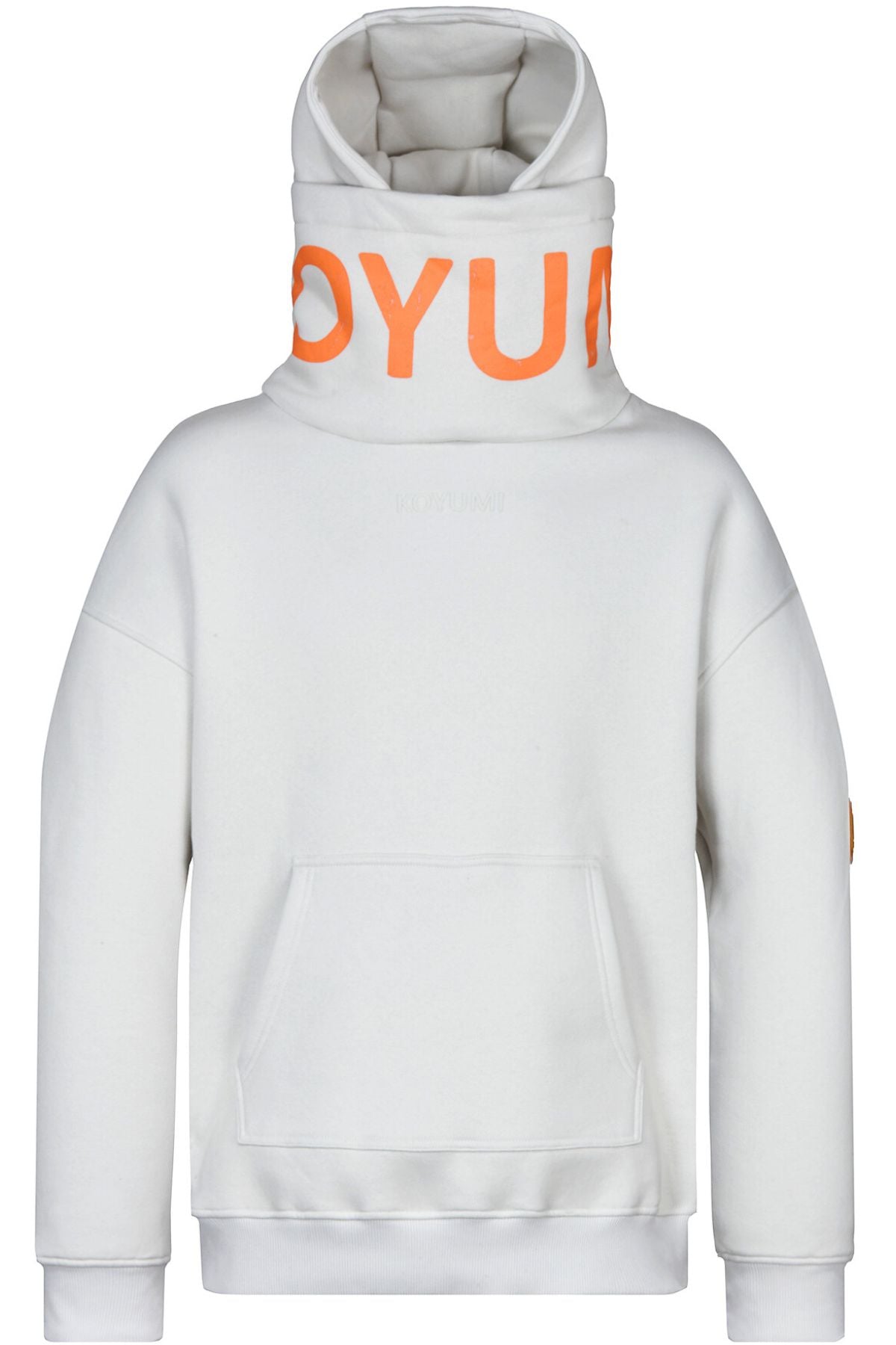 Hoher Kragen Oversize Hoodie - STONEGREY